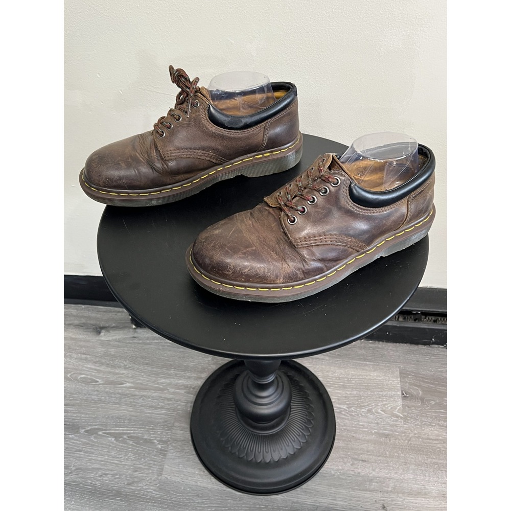 Dr. Martens 11849 Brown Distressed Leather Padded Collar Oxford Shoes Size 9M